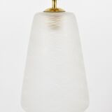Brass Crown Pendant Light in Gio Ponti Style, Mid-Century, Italy, 1950s