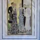 Cadre illustration de la mode de Lucien Lelong, 1940-50