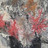 Table Painting Old Abstract Composition Abstraction XXth Signed Dated 79