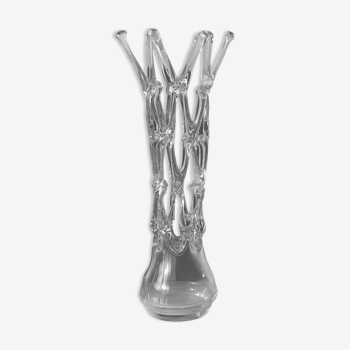 Ion Tamaian lattice glass vase