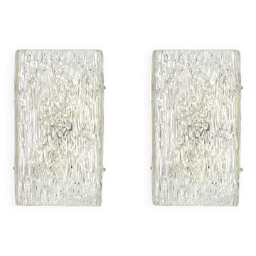 1 pair of large wall sconces by Kalmar, Austria, 1960s.