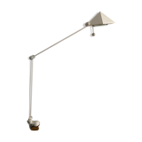 White pyramid desk lamp embnched white pyramid Lungean and Pellmann 1980