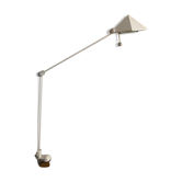 Lampe de bureau étau articulée pyramide blanche Lungean et Pellmann 1980
