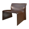 Design armless chair in leather Molteni Glove Italy