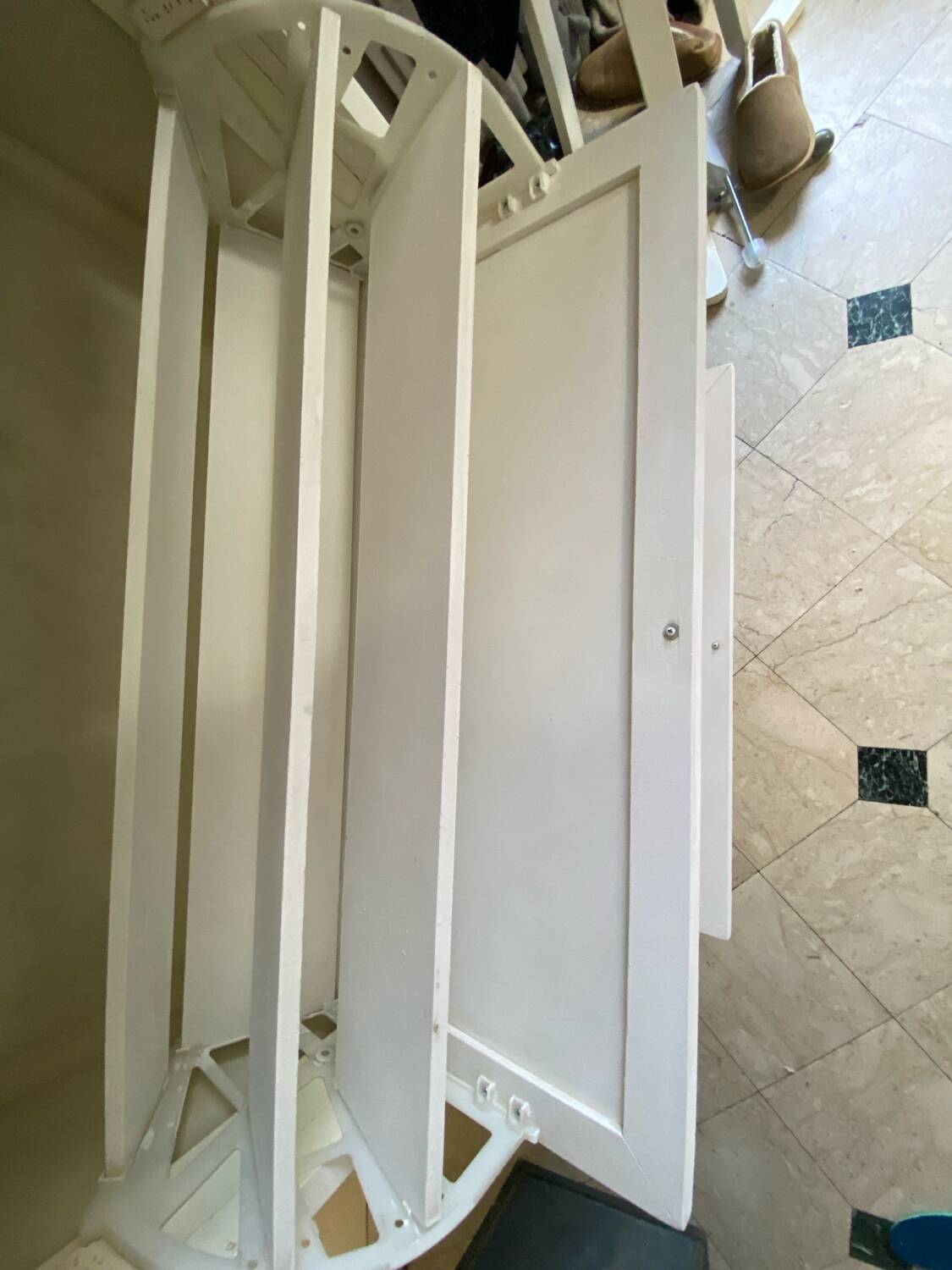 Restored wooden shoe cabinet