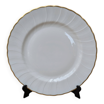 Assiette plate 24.5cm en porcelaine de Limoges Bernardaud modèle Verlaine