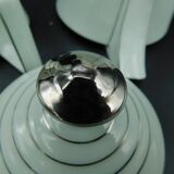 Cafeteria, creamer and sugar, puls, celadon & silver