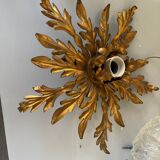 Florentine Gold Gilded Flushmount 1950’s