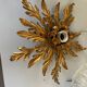 Florentine Gold Gilded Flushmount 1950’s