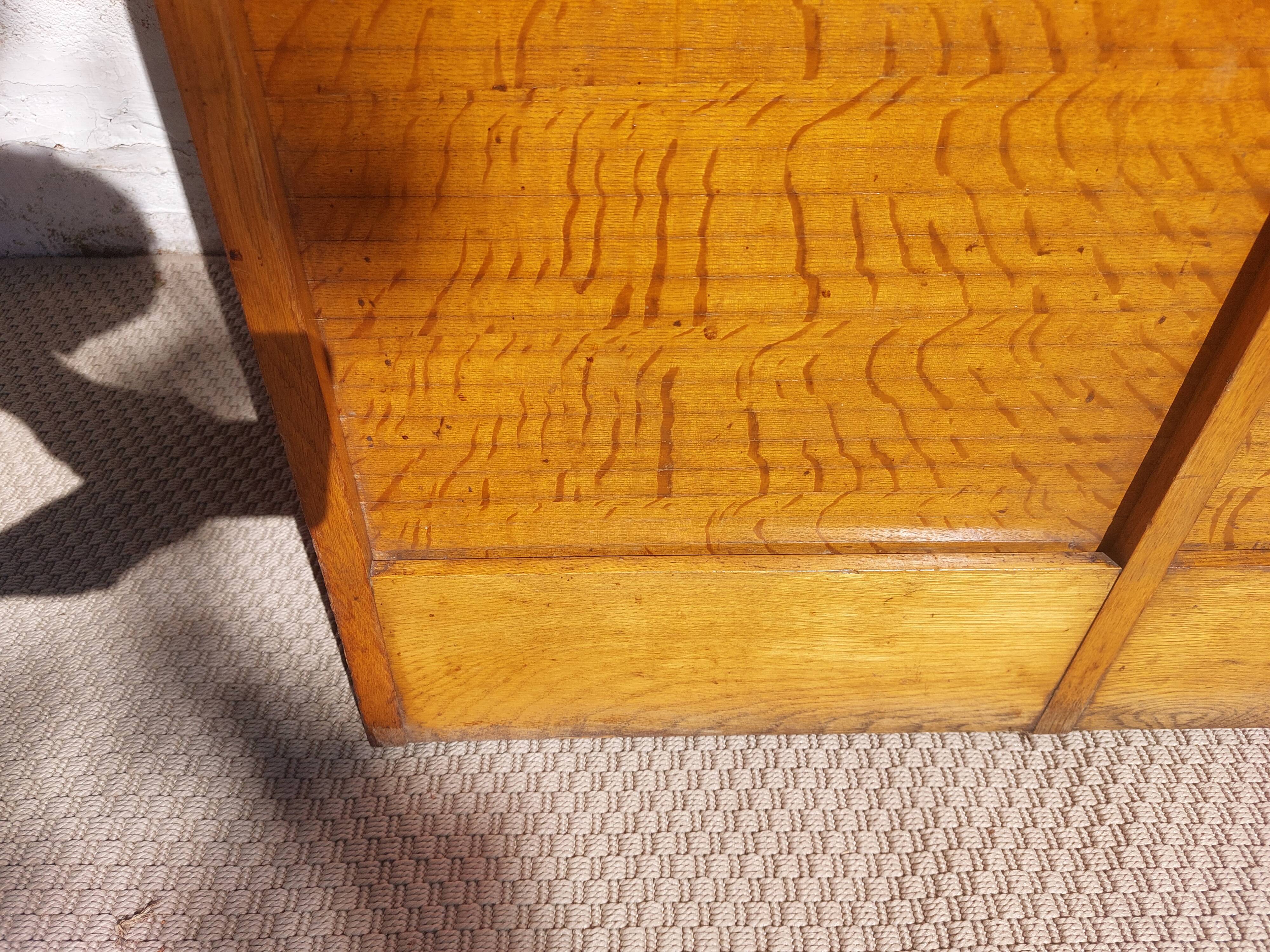 double curtain cabinet, vintage