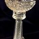 Pair of molded glass candle holders
