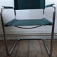 Fauteuil chrome et cuir année 70