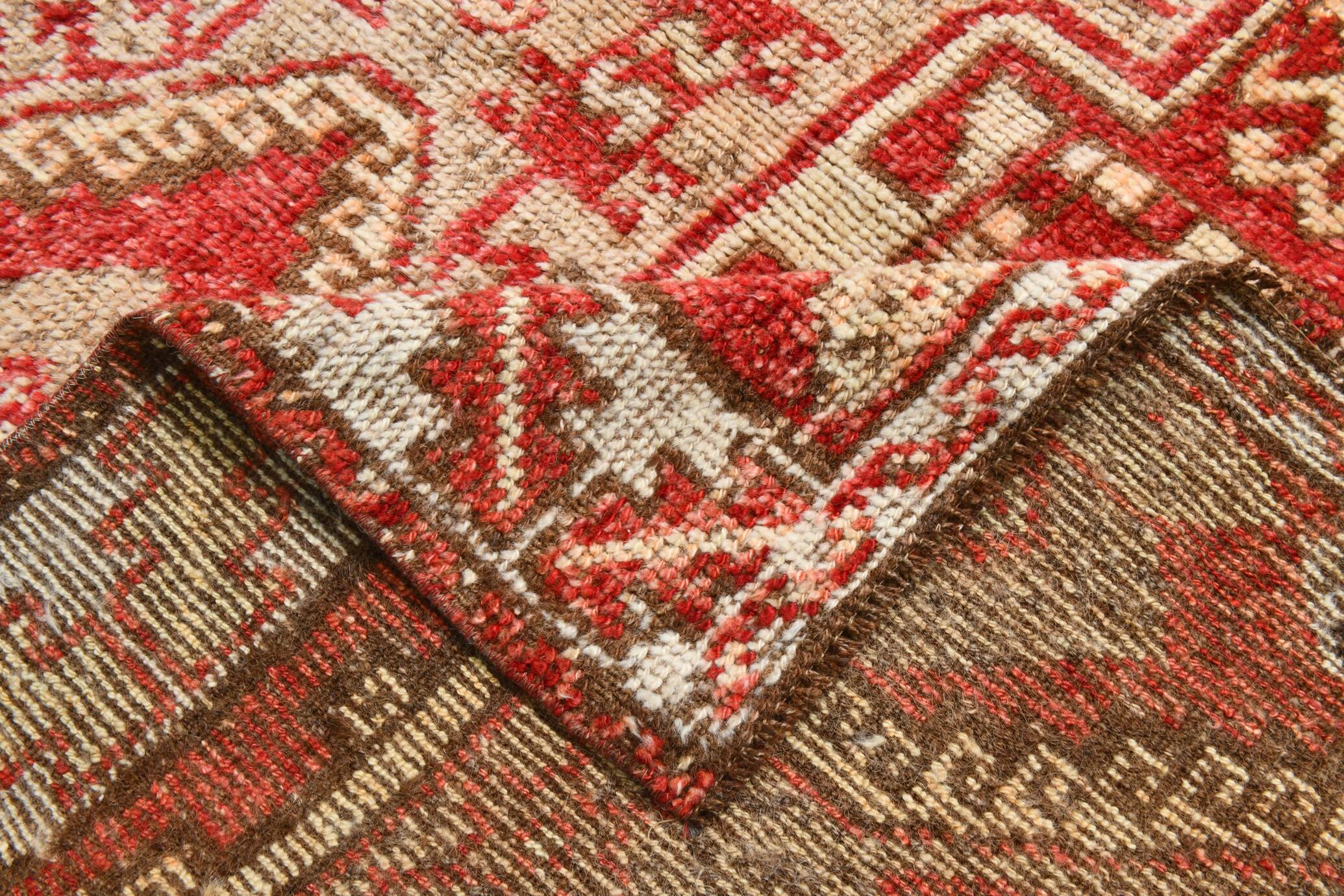 5x10 Geometric Tribal Red Persian Rug, 141x309Cm