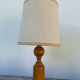 Old turned wooden lamp