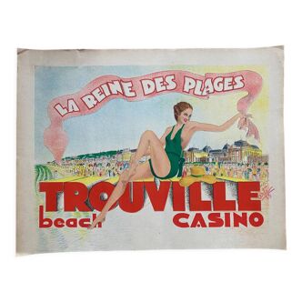 Original poster Trouville the queen of beaches beach casino 1933