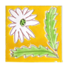 Ceramic tile "flower" trivet, 60s