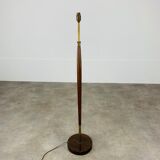 Scandinavian teak and brass floor lamp 60s