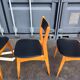 Series of 4 vintage scandinavian chairs with compass feet