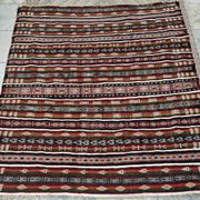 Vintage kilim rug woven and embroidered by hand