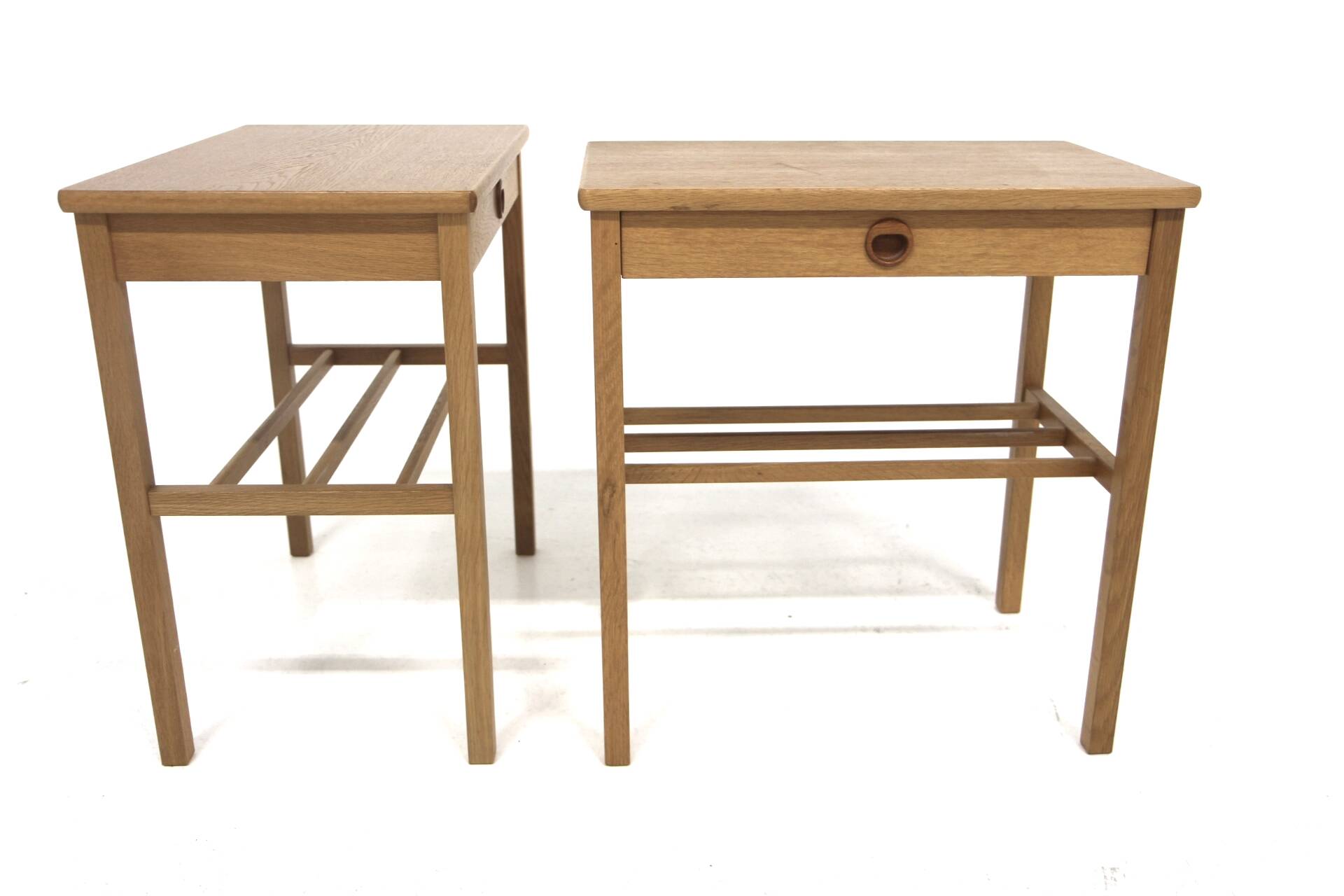 Set of 2 oak bedside tables, Sweden, 1960