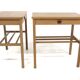 Set de 2 tables chevet en chêne, Suède, 1960