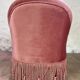 Fauteuil crapaud rose vintage