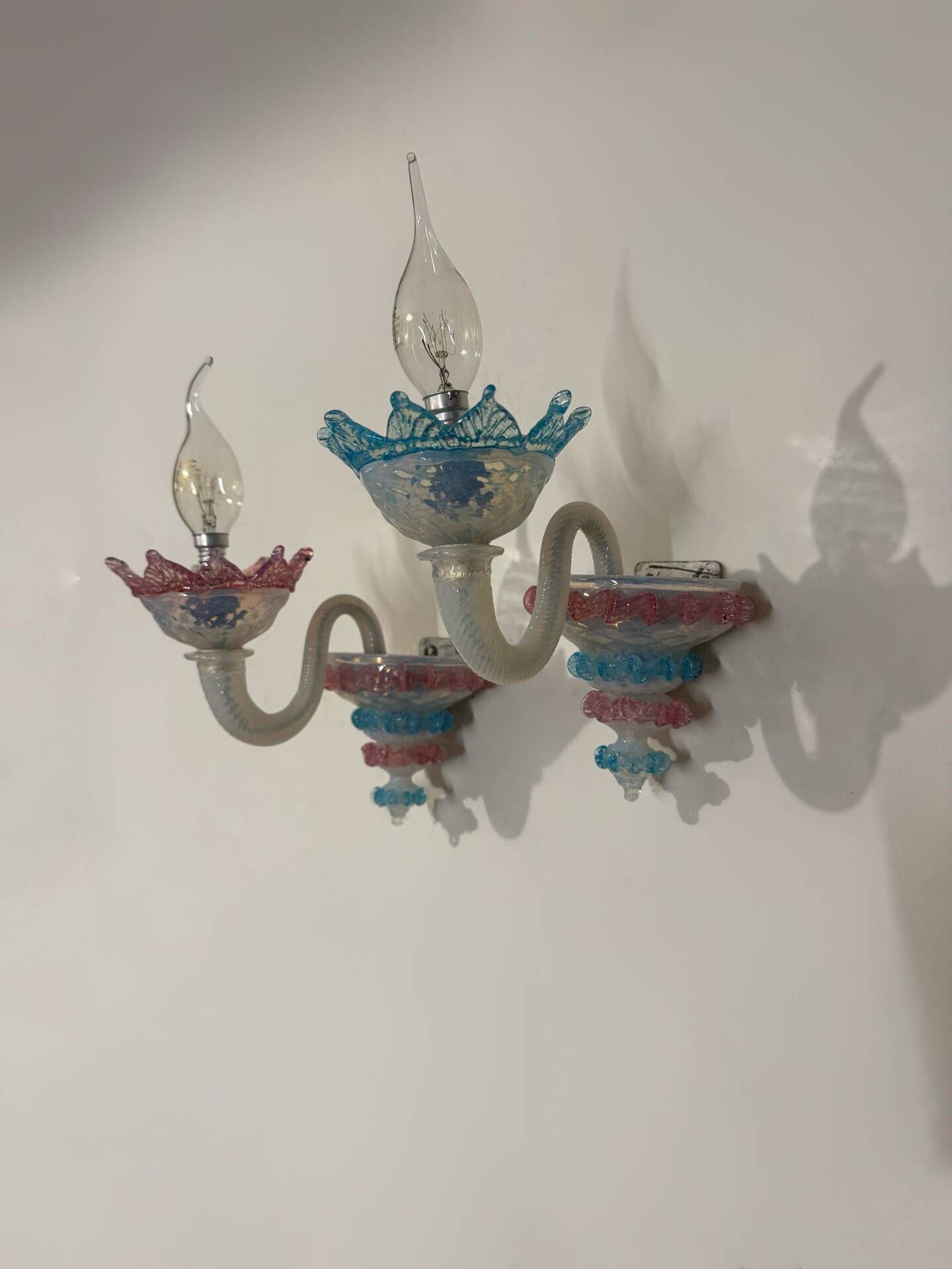 Murano glass wall lights from the 1960s