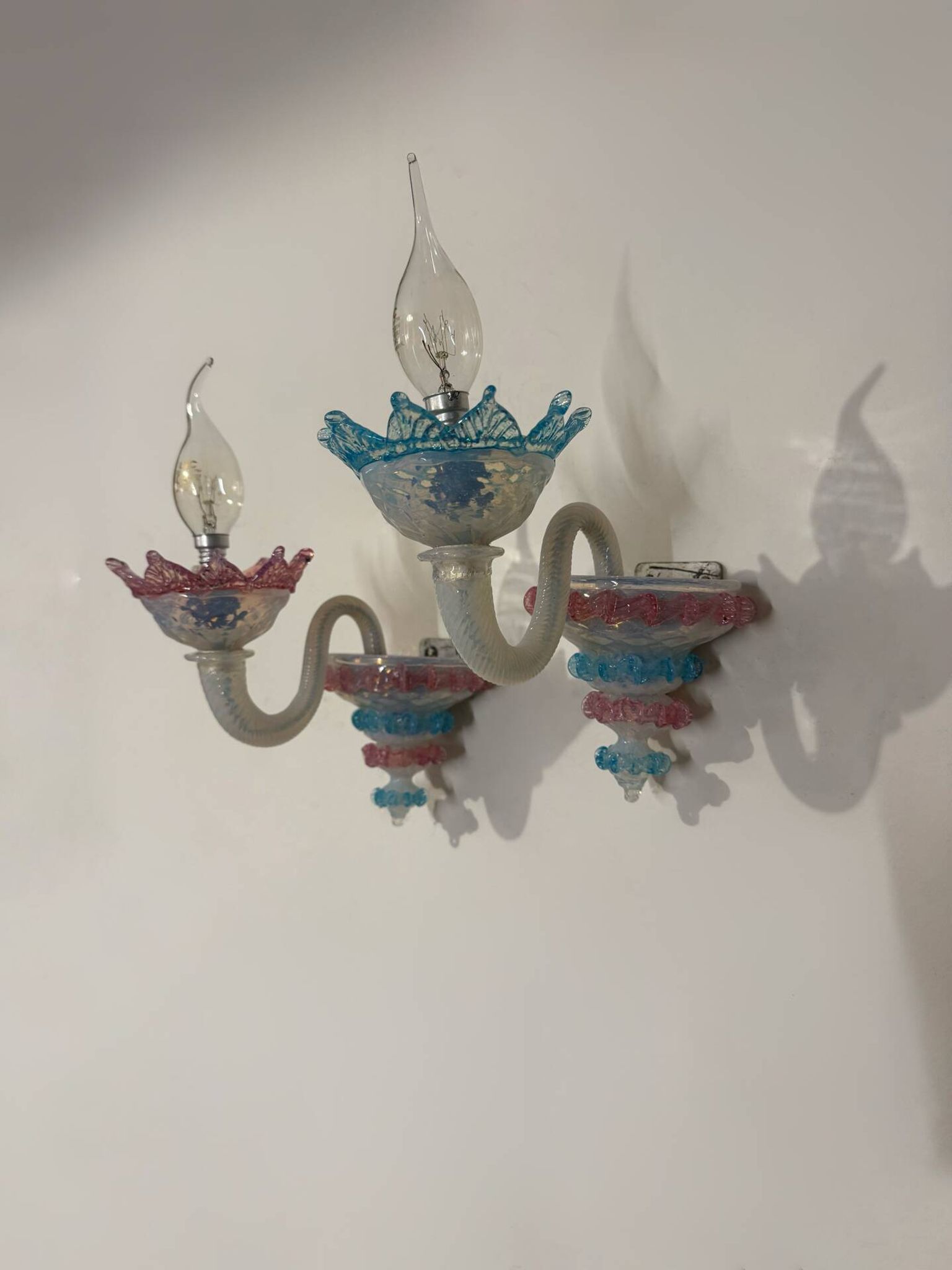 Murano glass wall lights from the 1960s