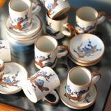 Ensemble 8 tasses et sous tasses