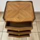 Louis XV style bedside table, restored, rosewood marquetry.