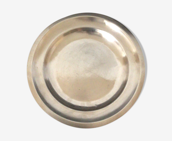 Plat rond en métal argenté Beard Suisse