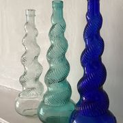 Vintage twisted Italian Empoli bottles
