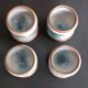 Four stoneware egg cups from Saint Amand pottery by Roger Jacques, vintage.
