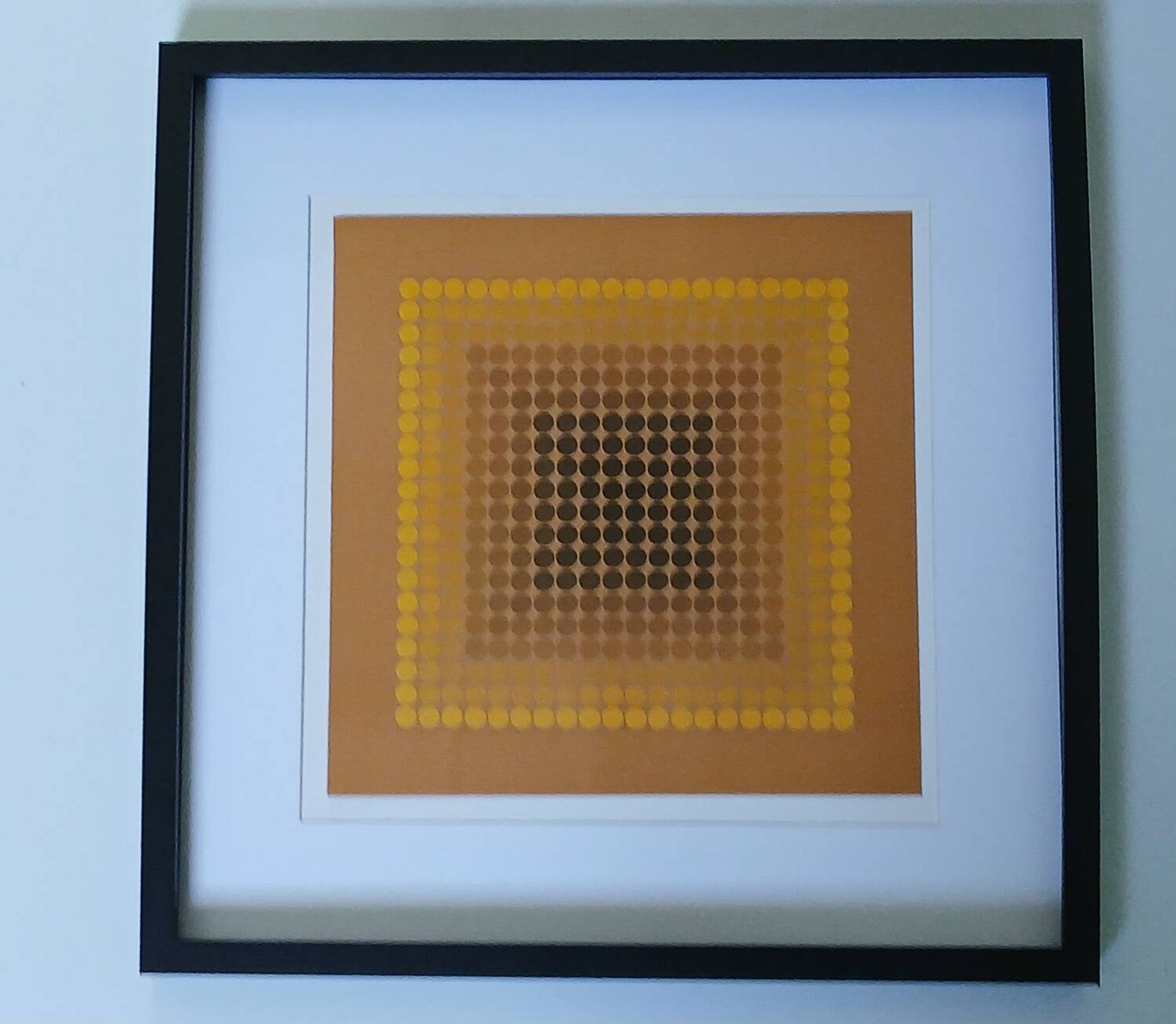 Tableau Vintage Art Optique - Victor Vasarely CTA-102 Frame 40x40cm