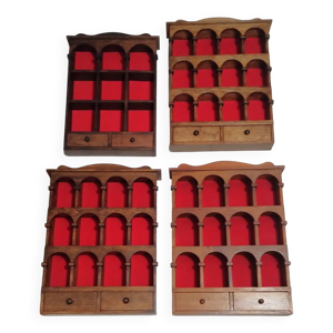 Lot de 4 étagères avec