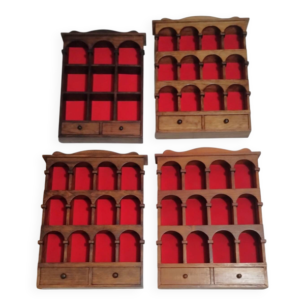 Lot de 4 étagères avec arcades ''collection