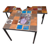 La Roue Vallauris ceramic end table