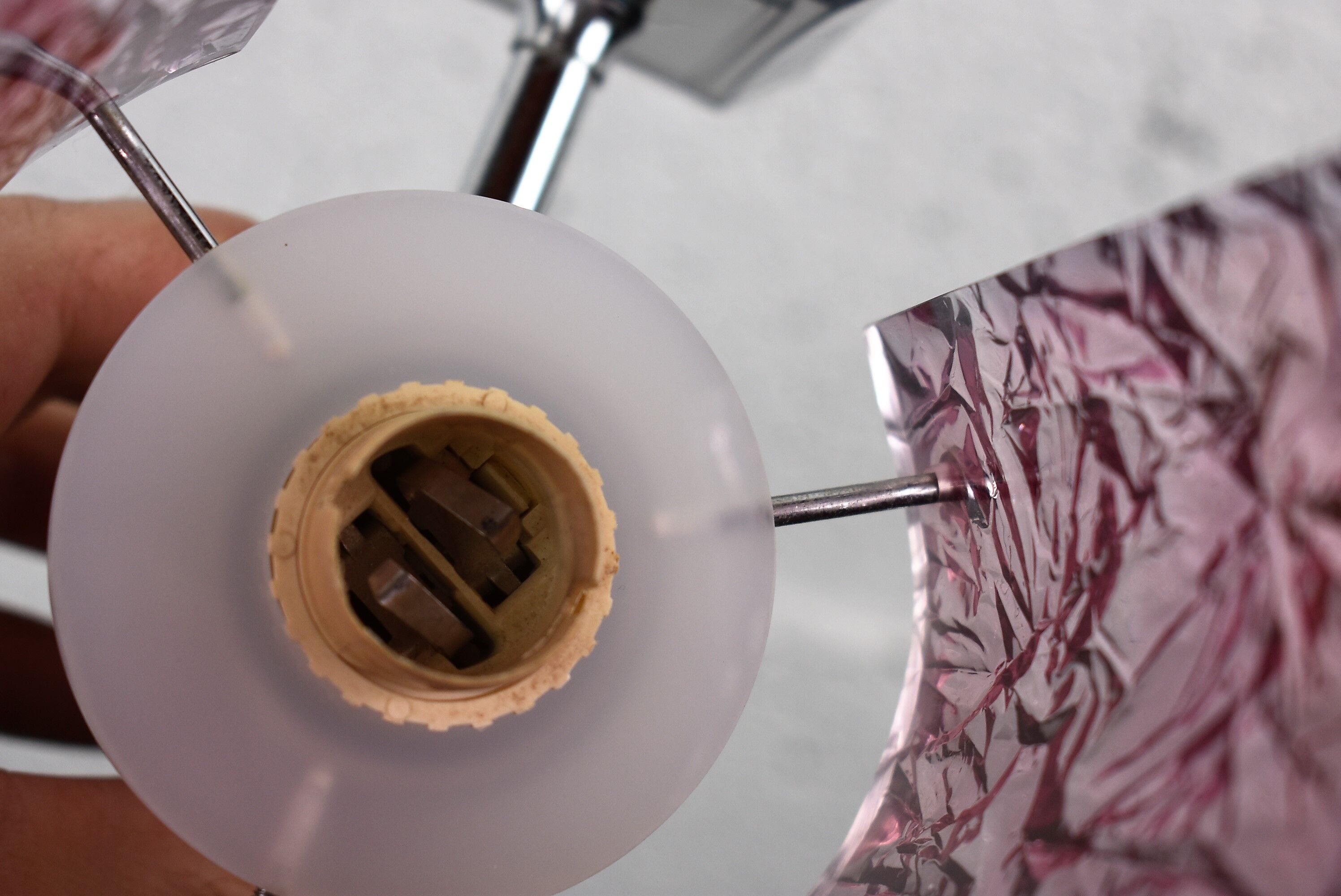 Vintage plexi pink sconce