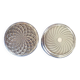 2 art deco style silver metal pill boxes