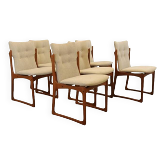 Set of 6 Vamdrup dining chairs 'Nyhavn' - Danish design