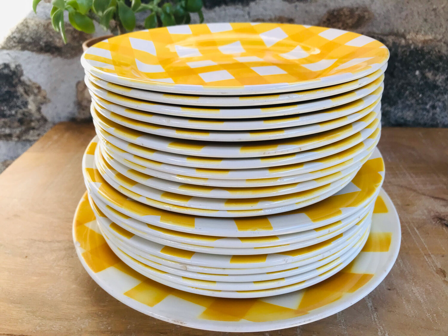 Service 21 earthenware plates of Sarreguemines Digoin Scottish model