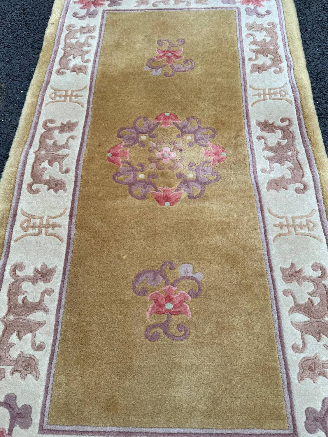 Pair of vintage Chinese pure wool rugs. Beijing, circa 1950