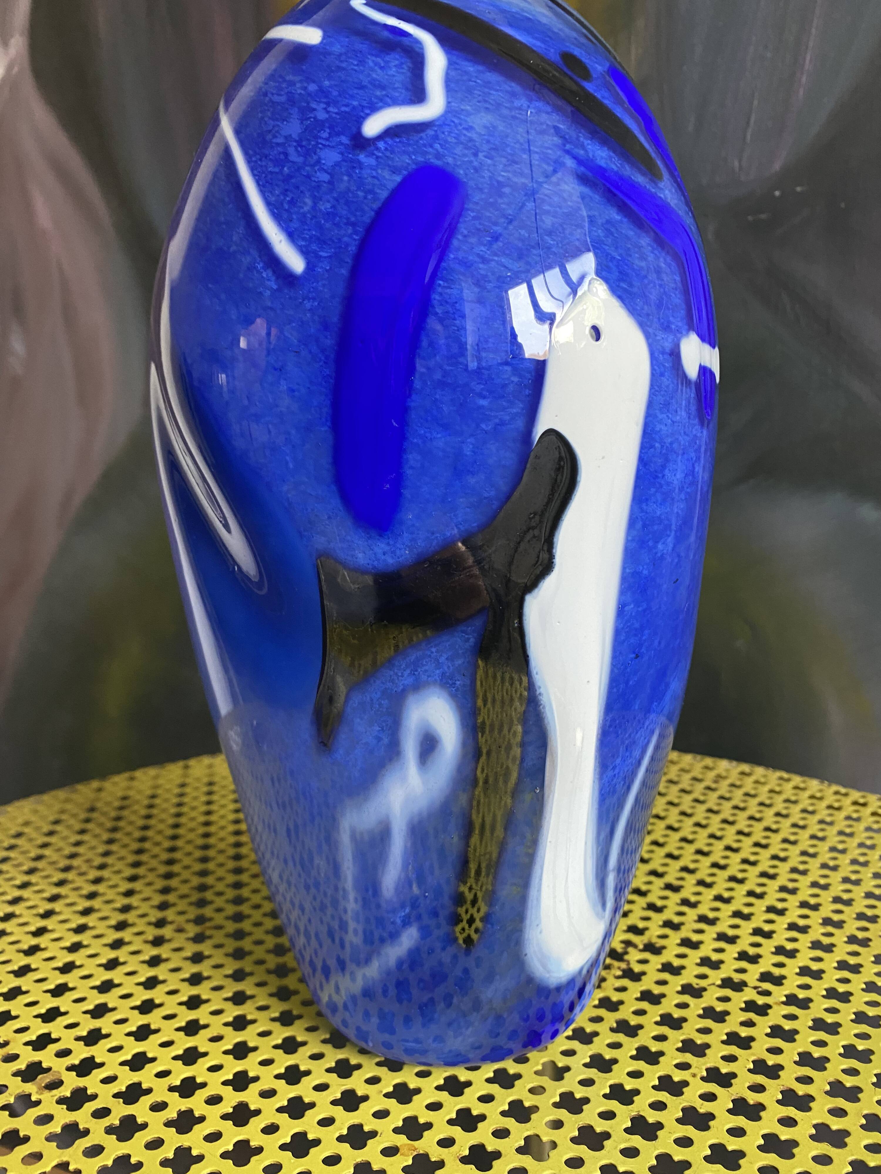 Murano vintage glass vase 80s/90s