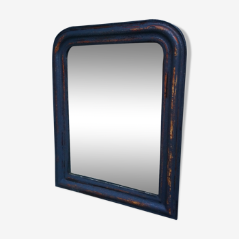 Miroir Louis Philippe patiné noir 51 x 66cm