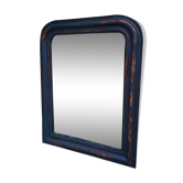 Miroir Louis Philippe patiné noir 51 x 66cm