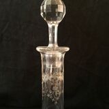 Engraved patterned glass carafe, late 19th century