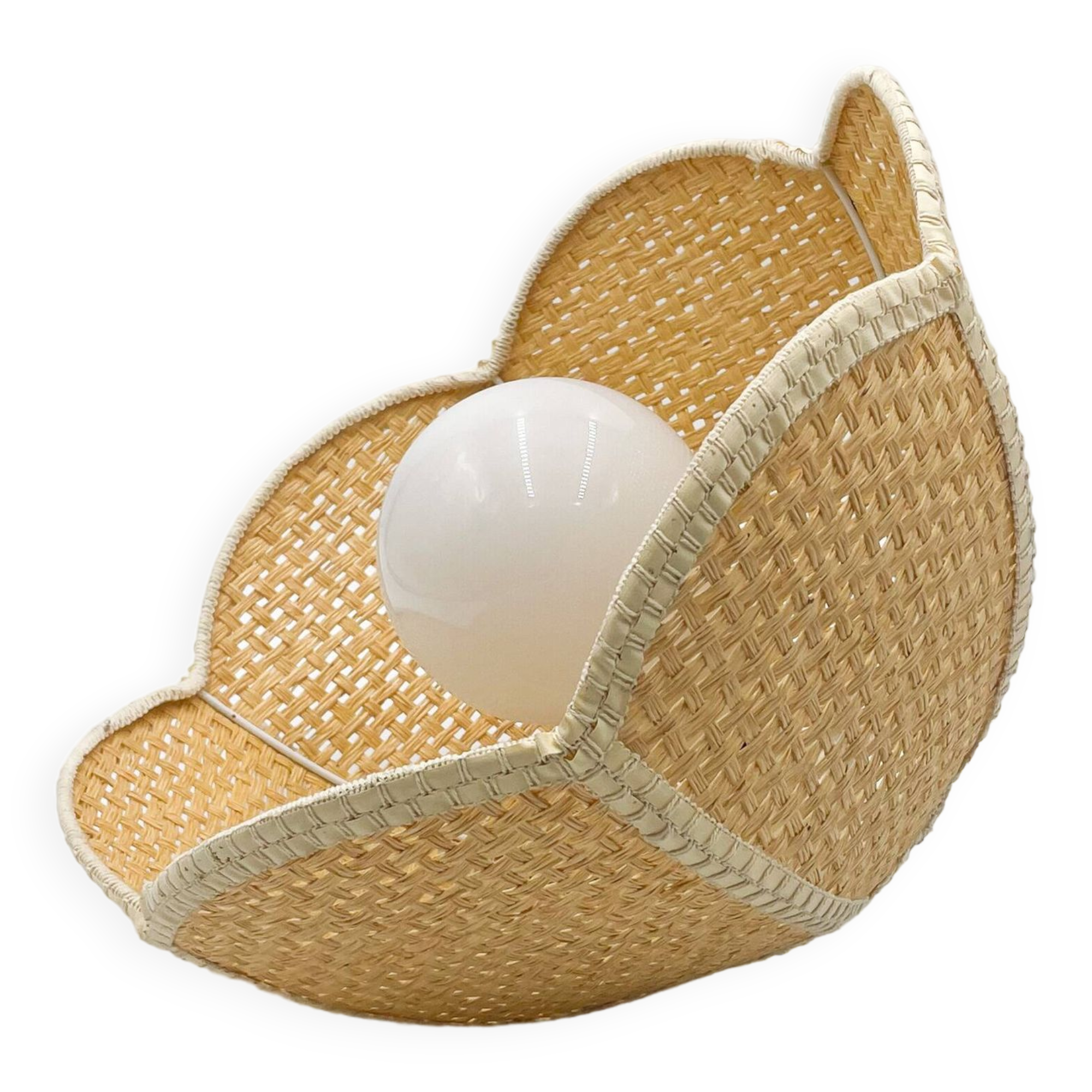 Vintage wicker flower pendant