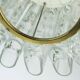 Doria mid century pendant light chandelier with 16 glass tubes 1960s