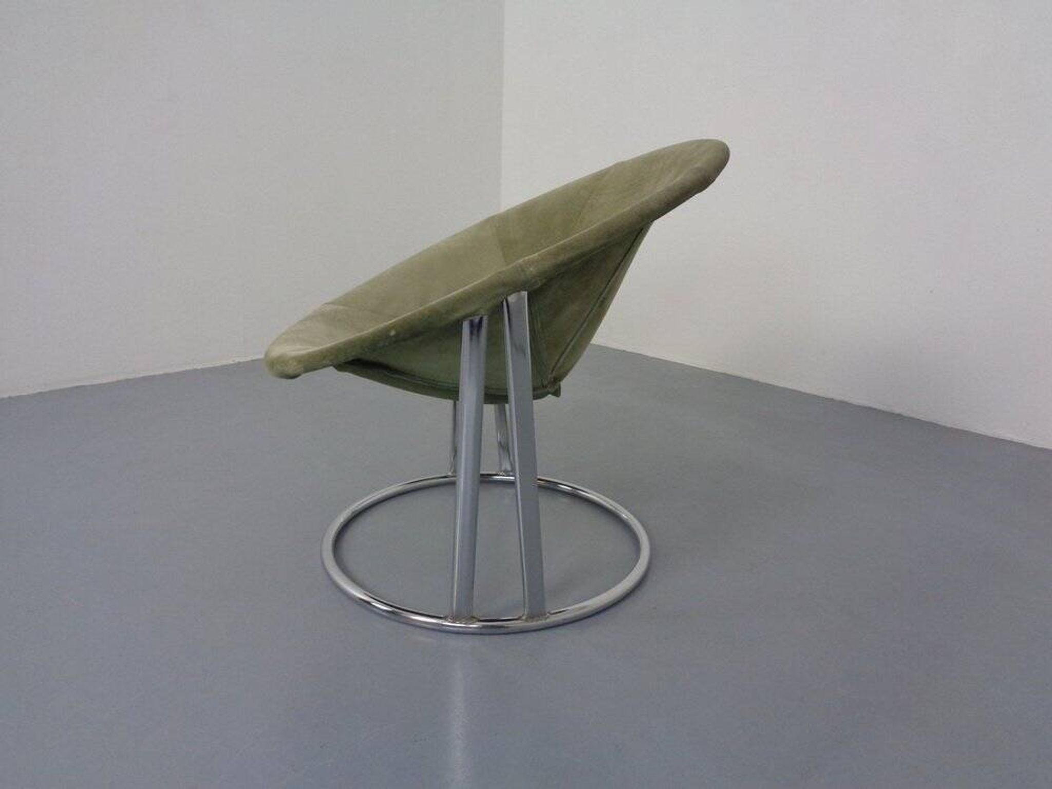 Vintage Suede Lounge Chair by Lusch Germany, 1960s