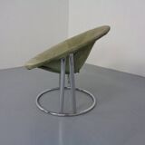 Vintage Suede Lounge Chair by Lusch Germany, 1960s